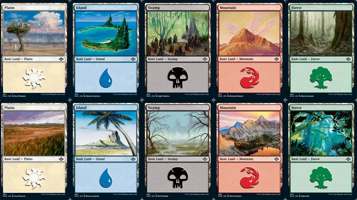 Modern Horizons 2 Basic Land set (1 each of 10) - Foil