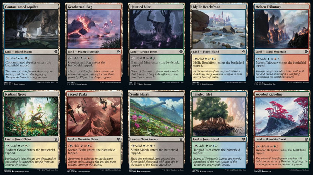 Dominaria United Dual Land set (1 each of 10) - Foil