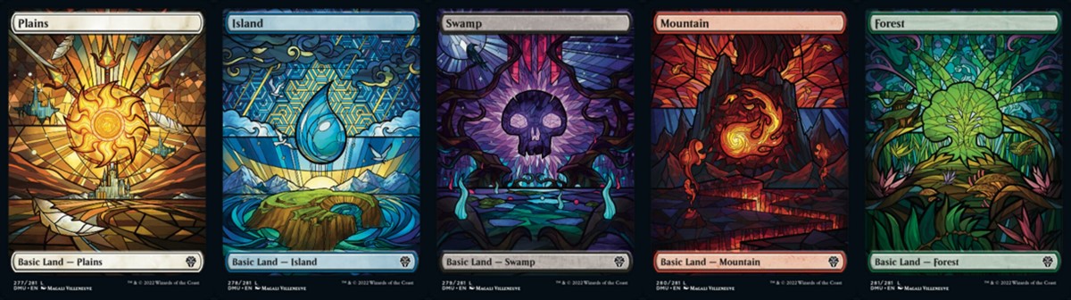 Dominaria United Full Art Land set (1 each of 5) - Full Art - Foil