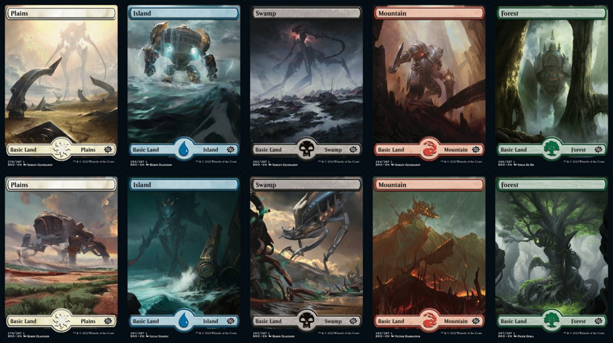 The Brothers' War Full Art Land set (1 each of 10) - Full Art - Foil