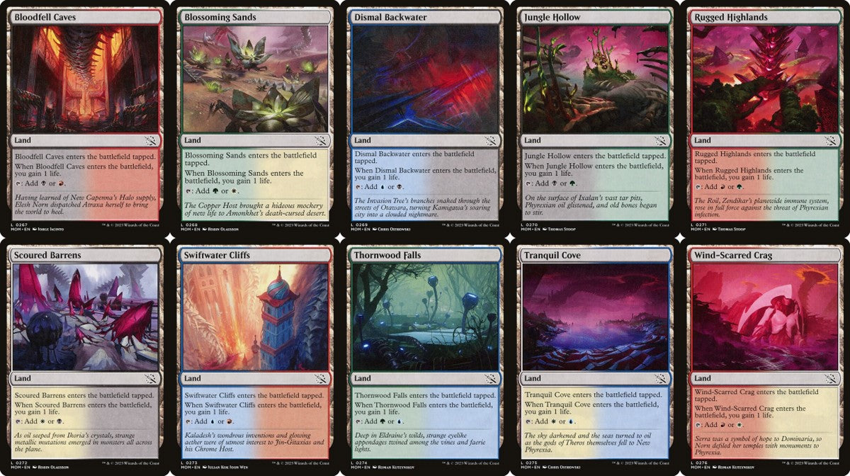 March of the Machine Dual Land set (1 each of 10) - Foil