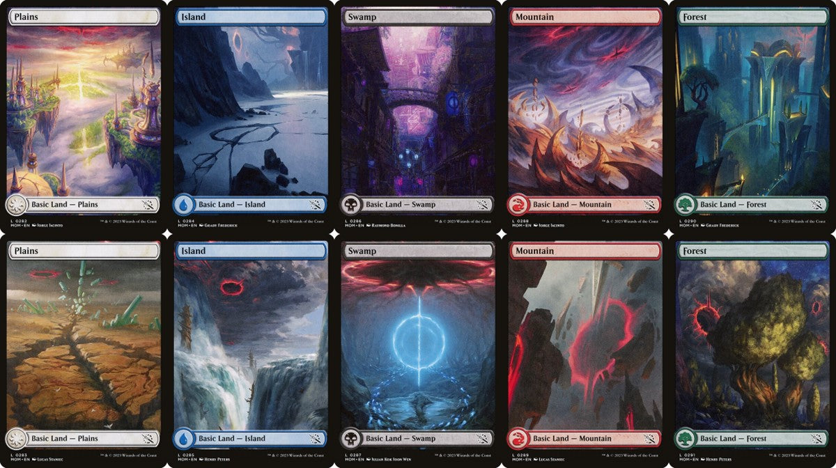 March of the Machine Full Art Land set (1 each of 10) - Full Art