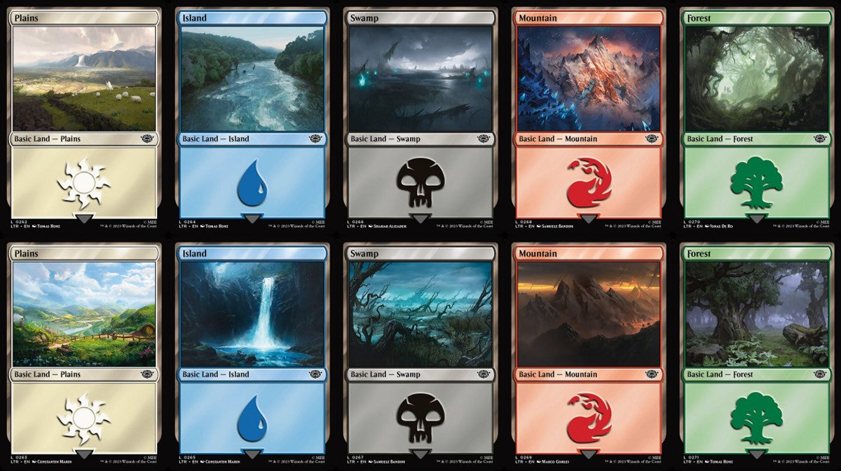 The Lord of the Rings: Tales of Middle-earth Basic Land set (1 each of 10)