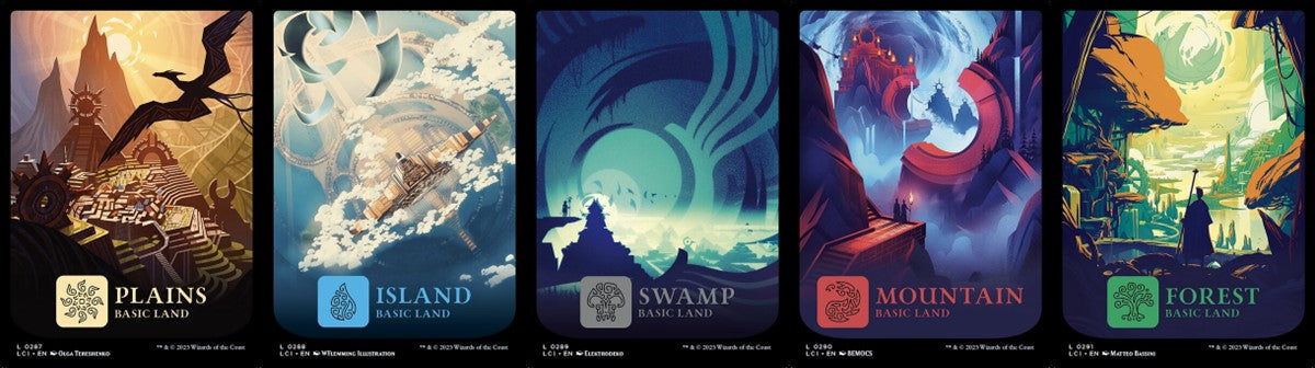 The Lost Caverns of Ixalan Full Art Land set (1 each of 5) - Full Art - Foil