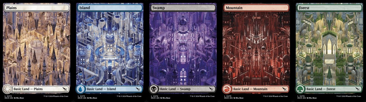 Murders at Karlov Manor Full Art Land set (1 each of 5) - Full Art - Foil