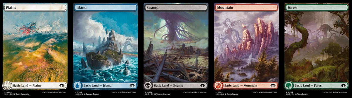 Modern Horizons 3 Full Art Land Set (1 each of 5) - Full Art