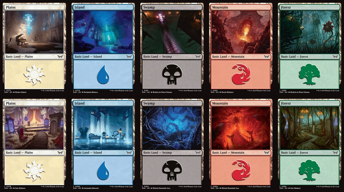 Duskmourn: House of Horror Basic Land set (1 each of 10) - Foil