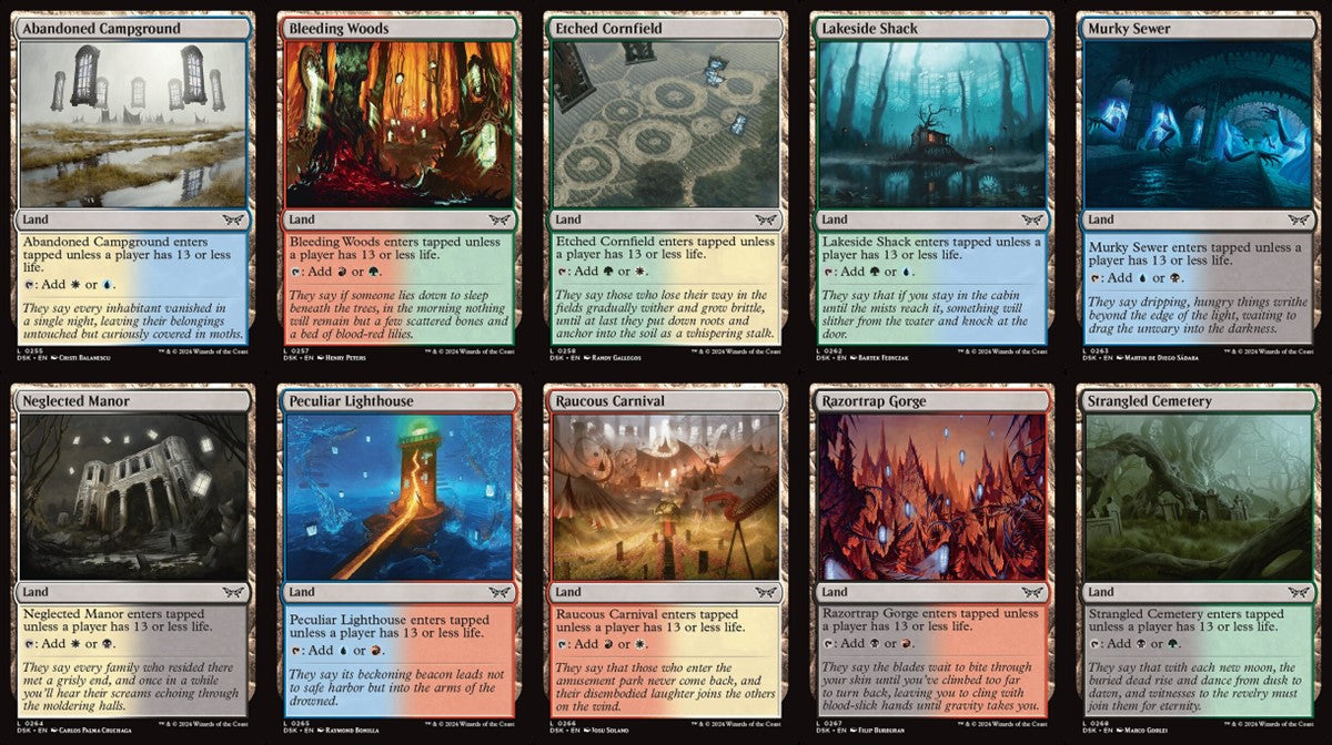 Duskmourn: House of Horror Dual Land set (1 each of 10) - Foil