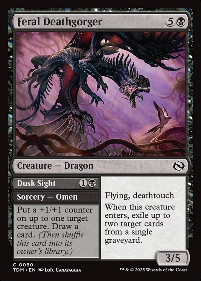 Feral Deathgorger // Dusk Sight - Foil