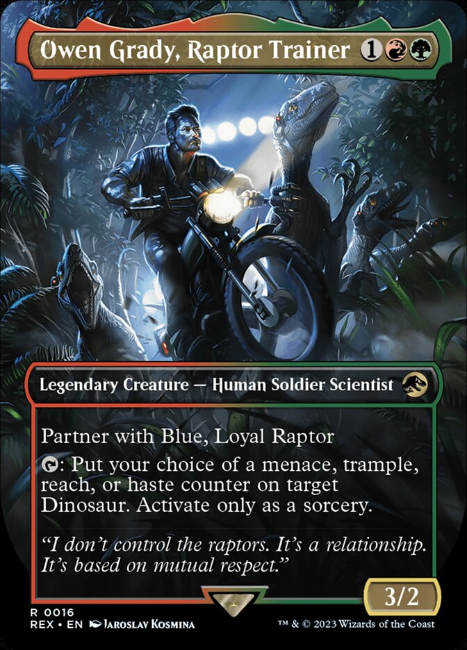 Owen Grady, Raptor Trainer - Borderless - Foil