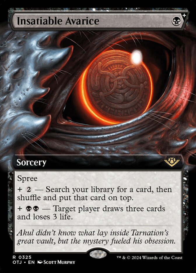 Insatiable Avarice - Extended Art - Foil