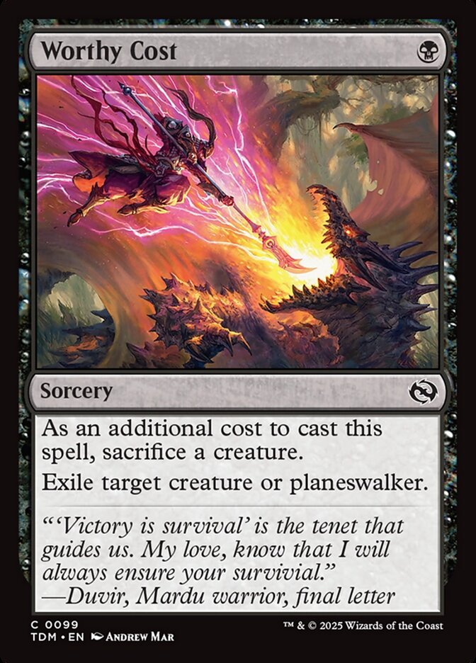 Worthy Cost - Foil