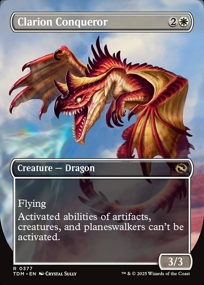 Clarion Conqueror // Clarion Conqueror - Borderless Reversible Dragons