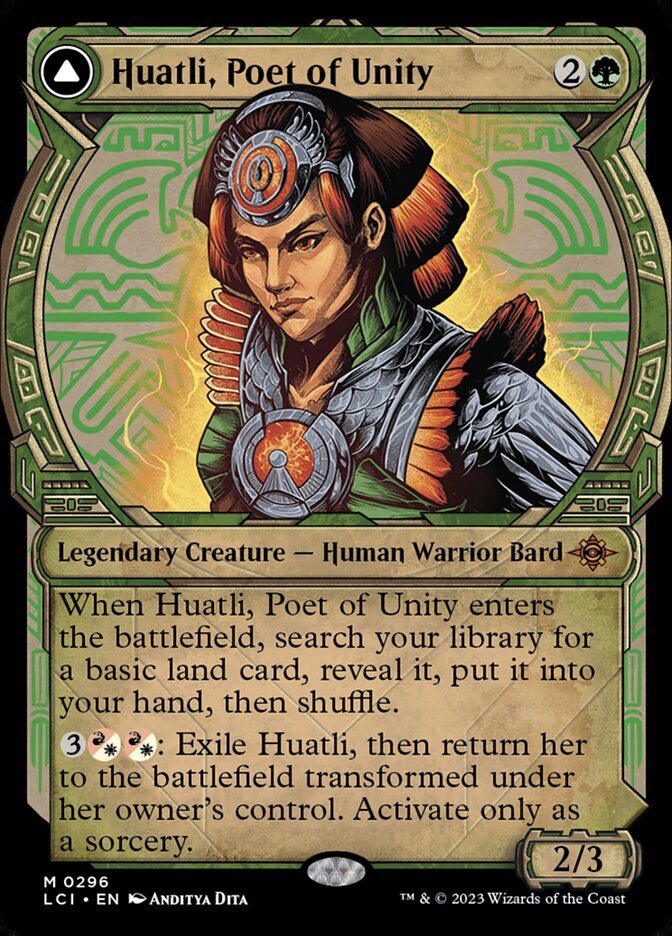 Huatli, Poet of Unity // Roar of the Fifth People - Showcase - Foil