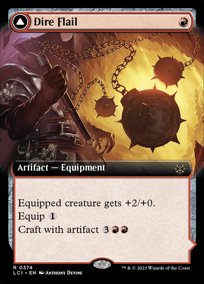 Dire Flail // Dire Blunderbuss - Extended Art - Foil