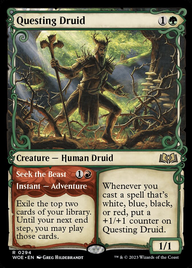 Questing Druid // Seek the Beast - Showcase - Foil