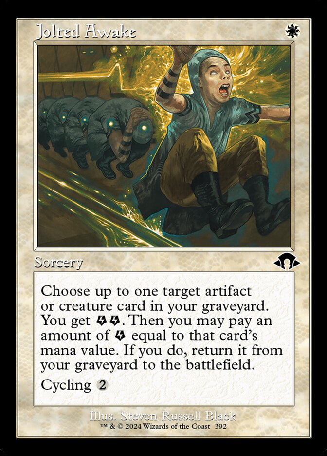 Jolted Awake - Retro Frame - Foil