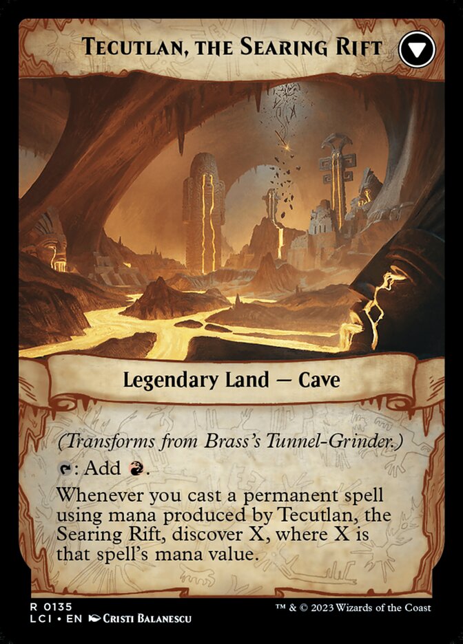Brass's Tunnel-Grinder // Tecutlan, the Searing Rift - Foil