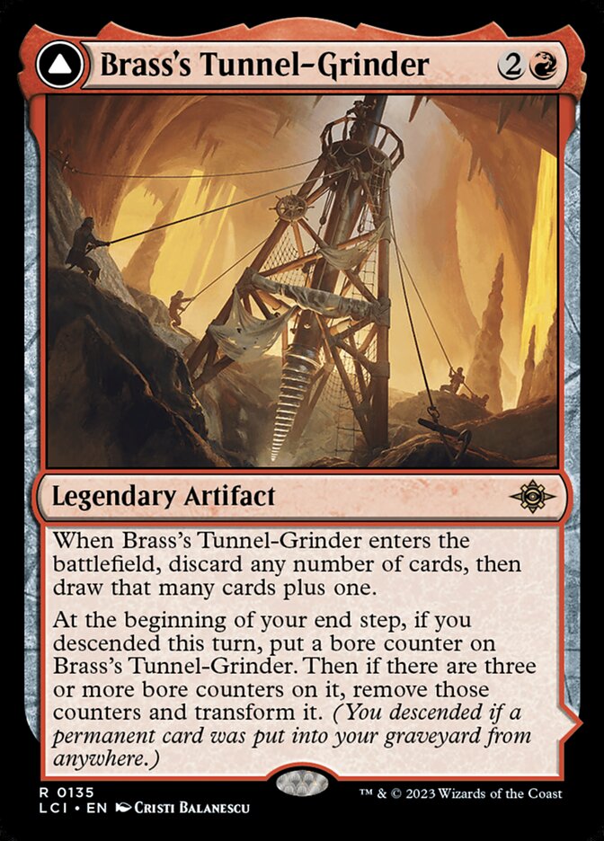 Brass's Tunnel-Grinder // Tecutlan, the Searing Rift - Foil