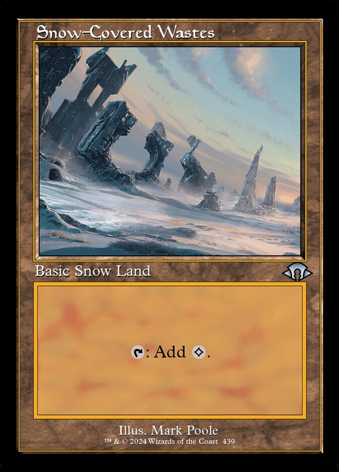 Snow-Covered Wastes - Retro Frame - Foil