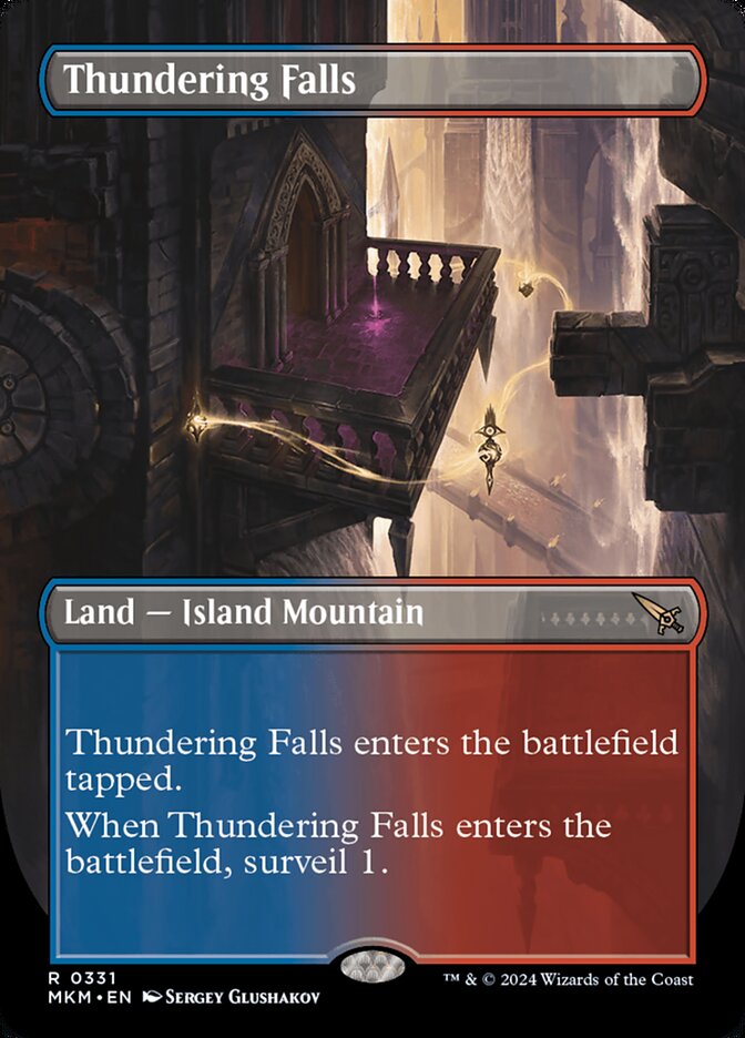 Thundering Falls - Borderless - Foil