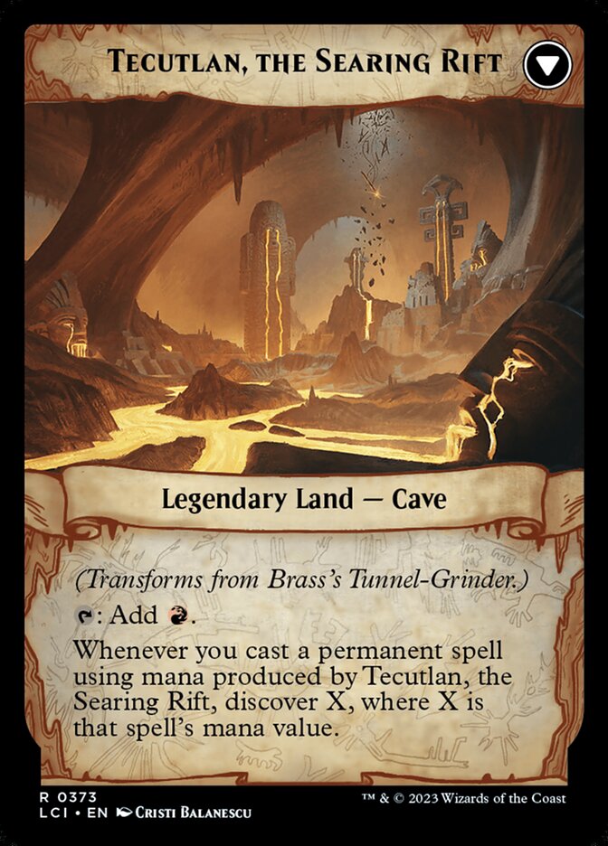 Brass's Tunnel-Grinder // Tecutlan, the Searing Rift - Extended Art