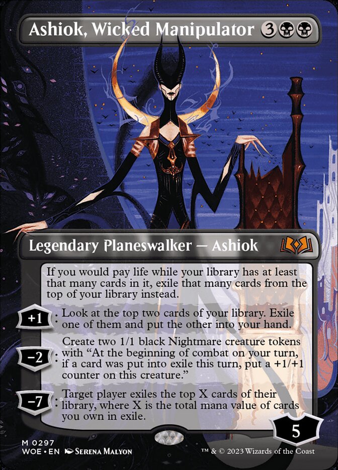 Ashiok, Wicked Manipulator - Borderless - Foil
