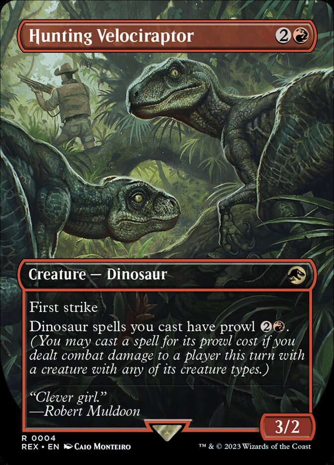 Hunting Velociraptor - Borderless