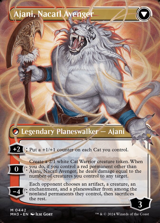 Ajani, Nacatl Pariah // Ajani, Nacatl Avenger - Borderless - Foil