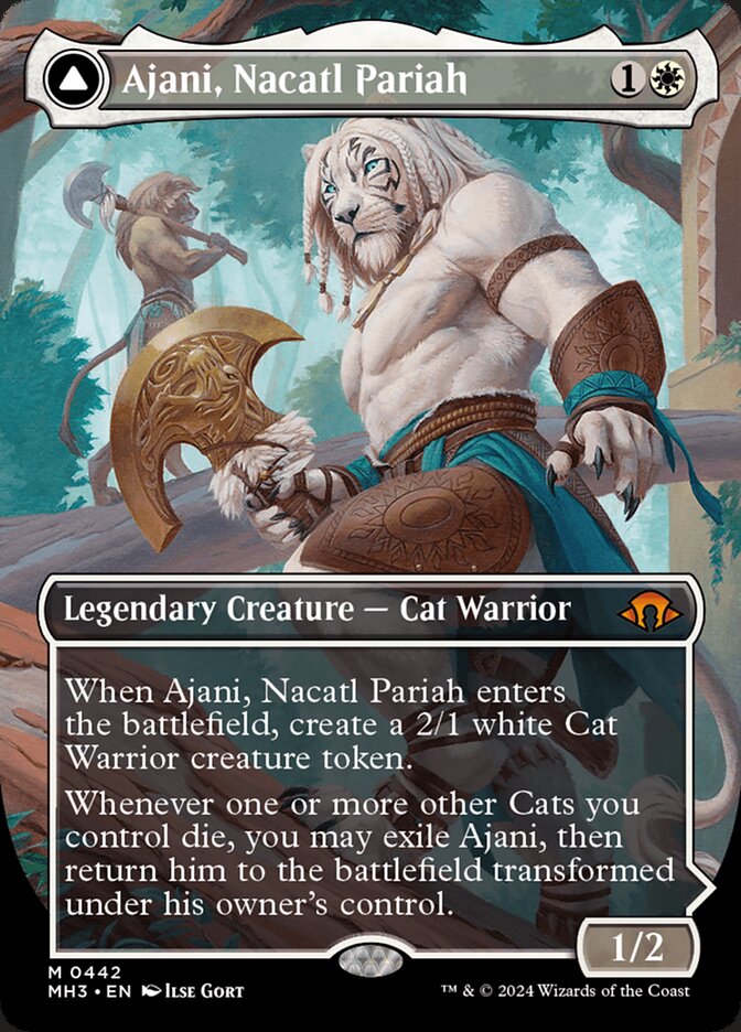 Ajani, Nacatl Pariah // Ajani, Nacatl Avenger - Borderless - Foil