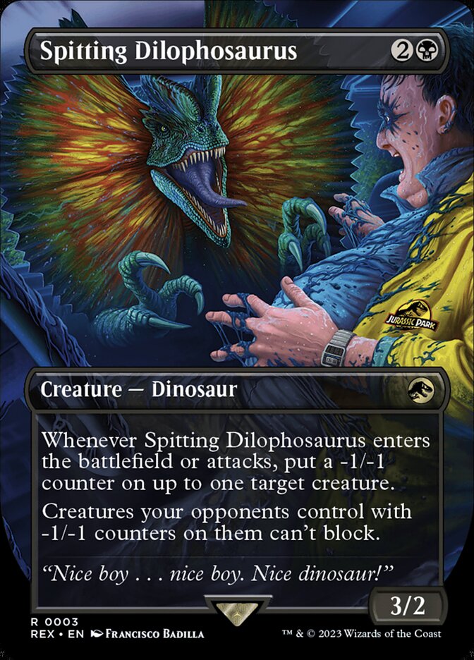 Spitting Dilophosaurus - Borderless