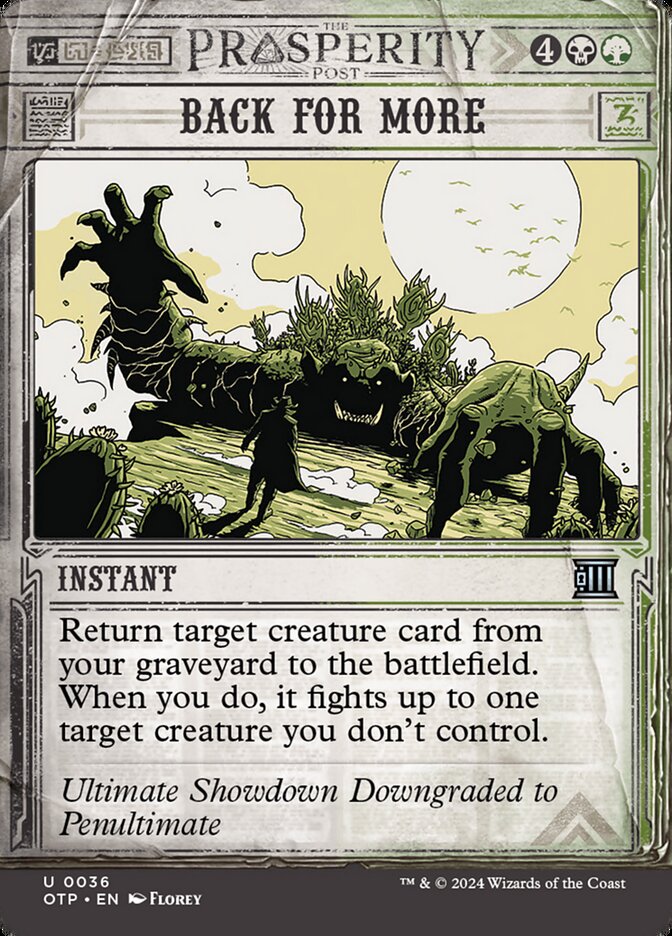 Back for More - Prosperity - Foil
