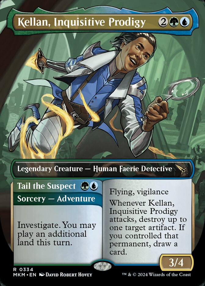 Kellan, Inquisitive Prodigy // Tail the Suspect - Borderless - Foil