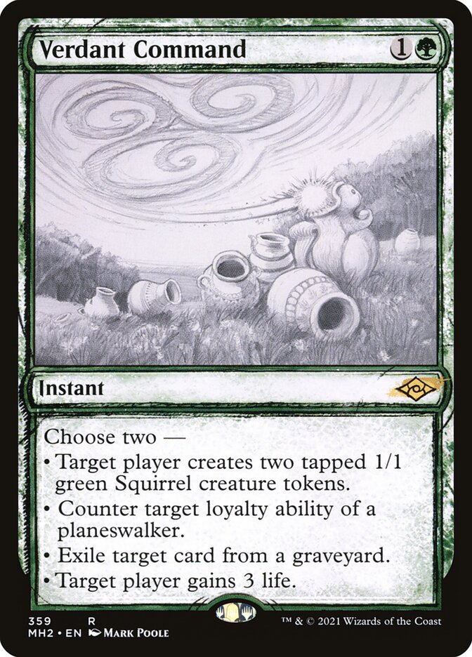 Verdant Command - Sketch Art - Foil