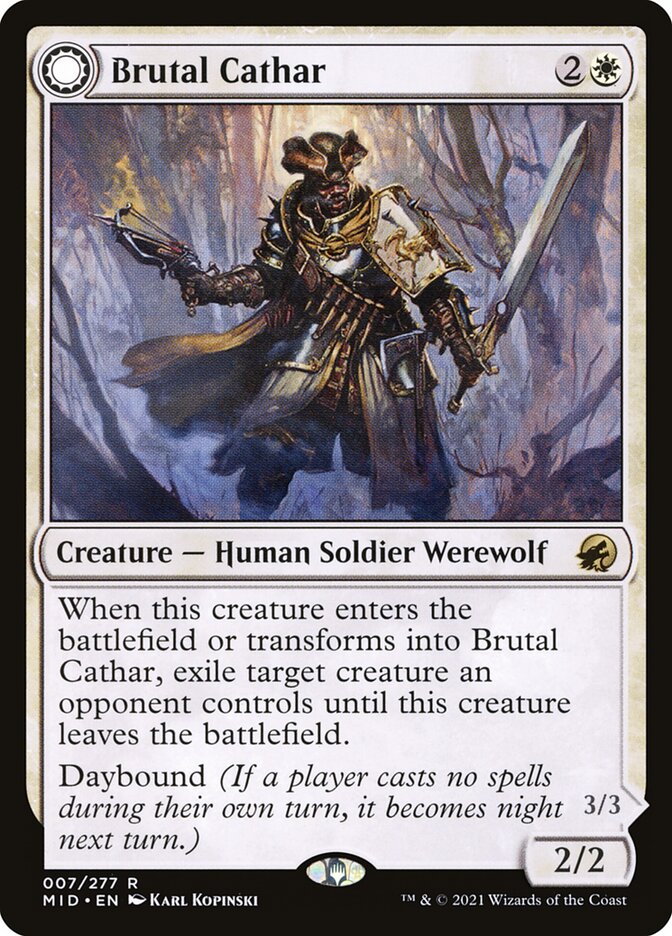 Brutal Cathar // Moonrage Brute - Foil