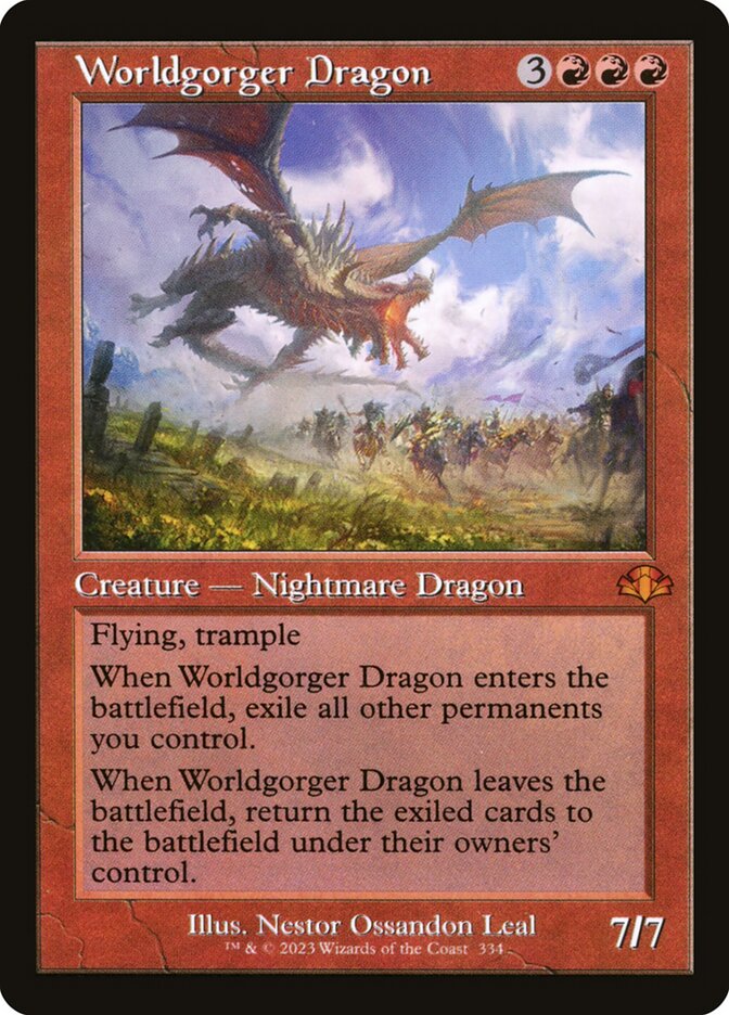 Worldgorger Dragon - Retro Frame - Foil