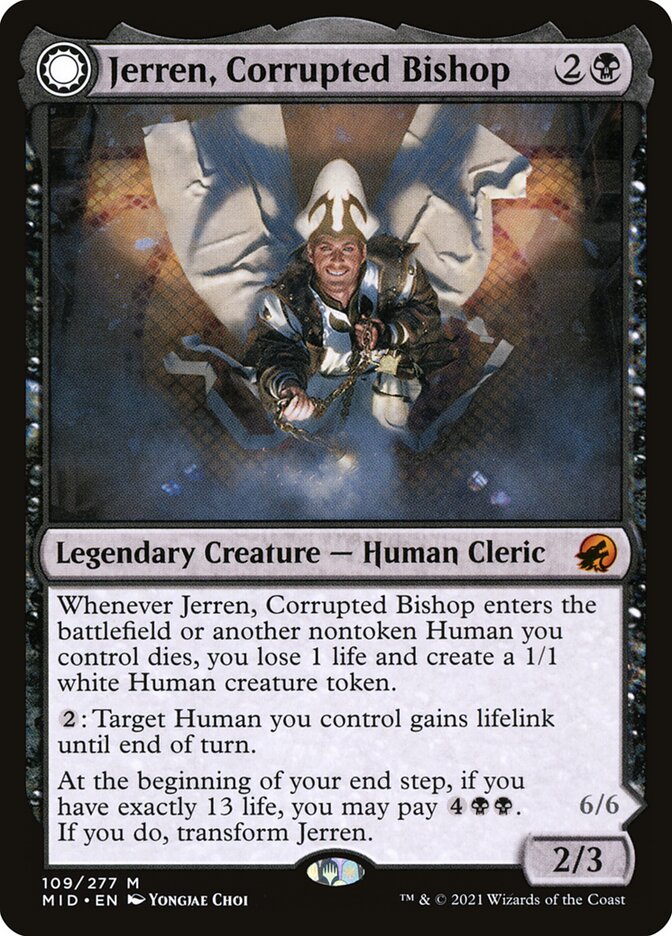 Jerren, Corrupted Bishop // Ormendahl, the Corrupter - Foil