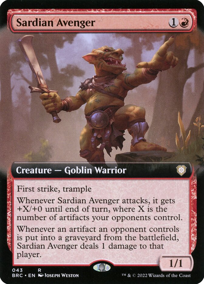 Sardian Avenger - Extended Art - Foil