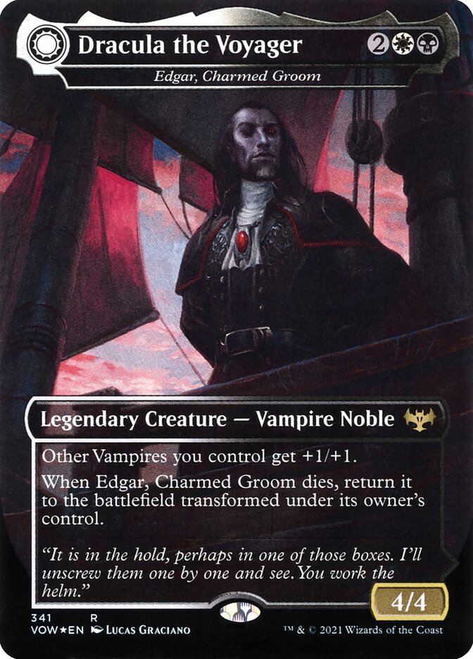 Dracula the Voyager // Casket of Native Earth (Edgar, Charmed Groom // Edgar Markov's Coffin) - Borderless Dracula Series - Foil