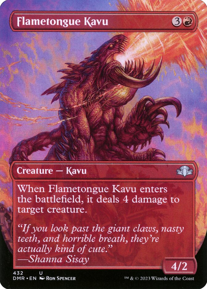 Flametongue Kavu - Borderless - Foil