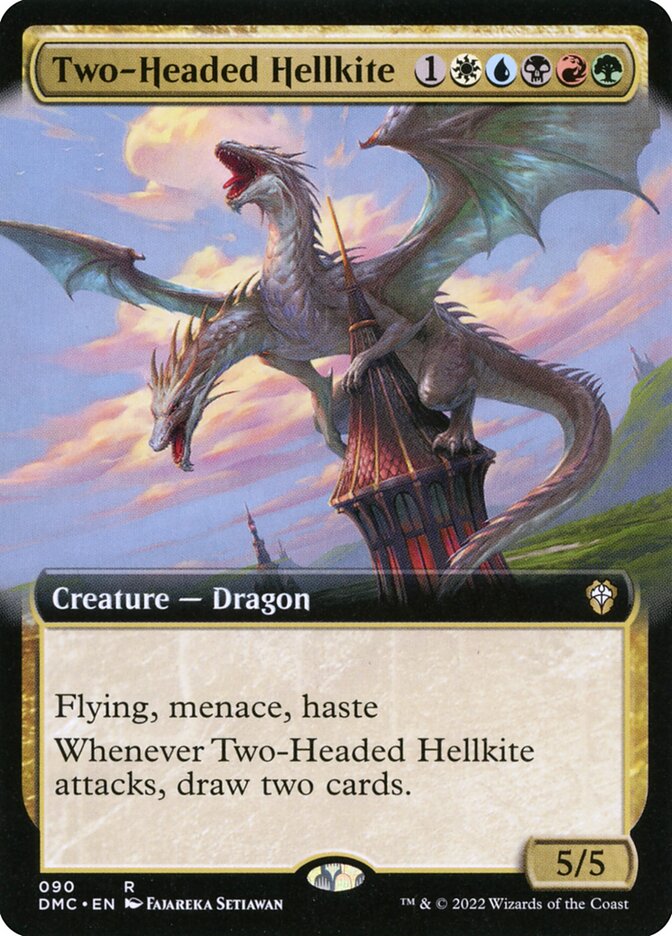 Two-Headed Hellkite - Extended Art - Foil