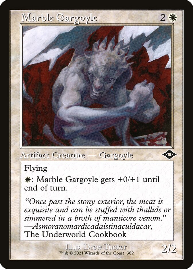 Marble Gargoyle - Retro Frame