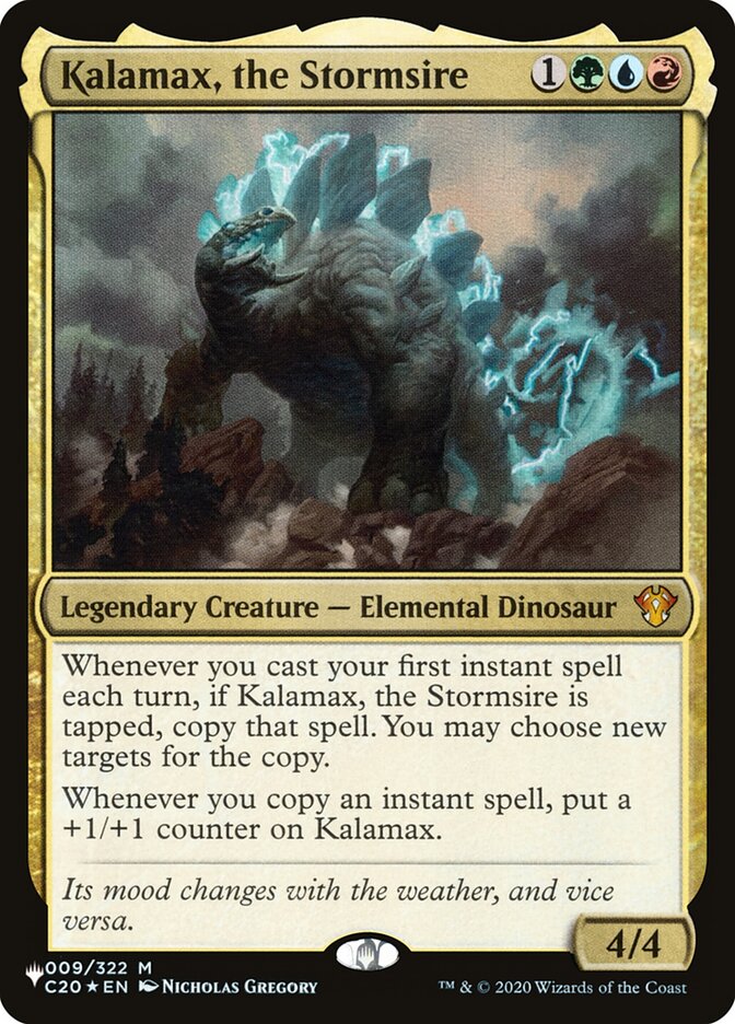 Kalamax, the Stormsire - The List