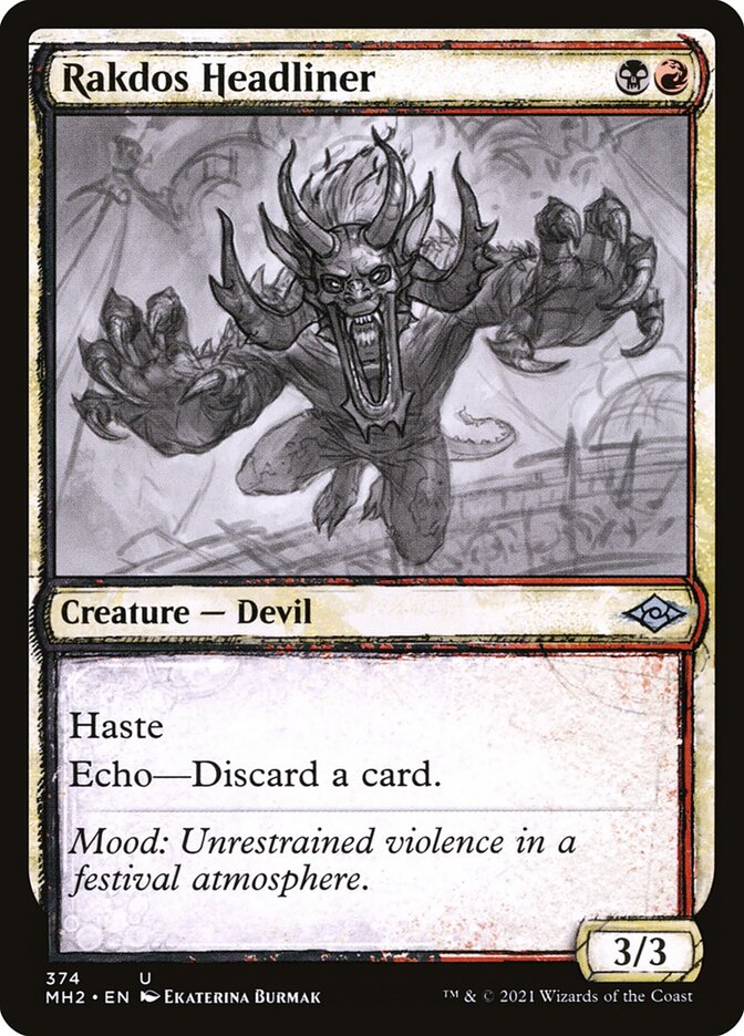Rakdos Headliner - Sketch Art - Foil