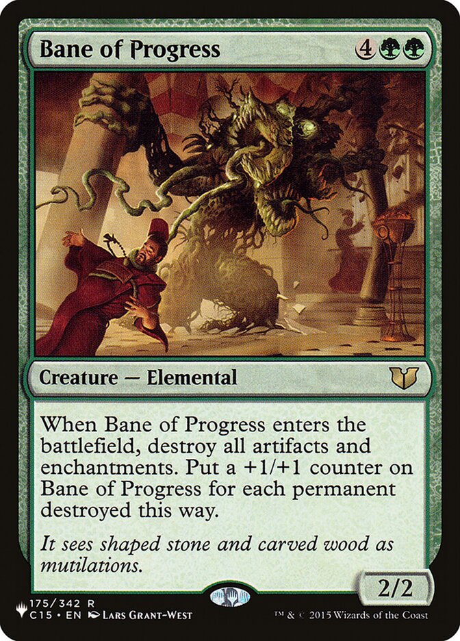 Bane of Progress - The List