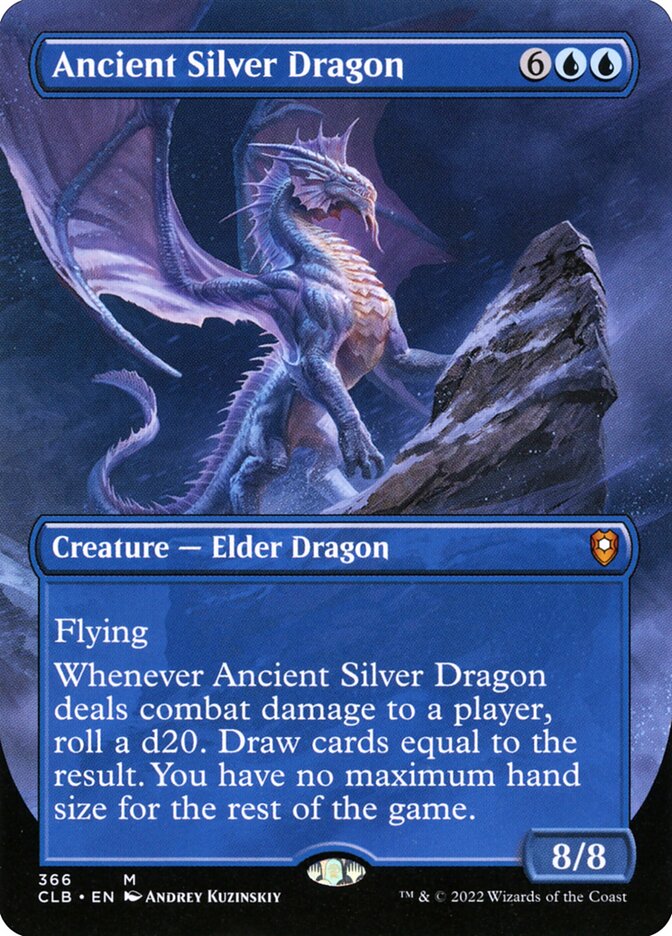 Ancient Silver Dragon - Borderless - Foil