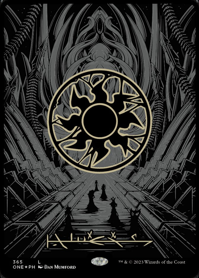 Plains - Oil Slick - Phyrexian - Foil