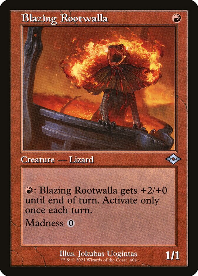 Blazing Rootwalla - Retro Frame - Foil