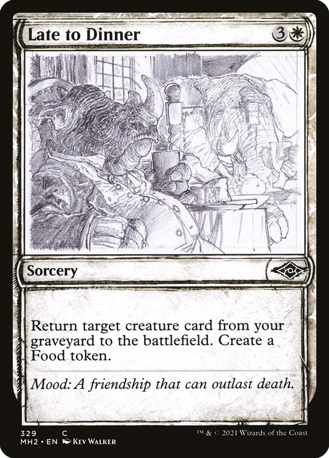Late to Dinner - Sketch Art - Foil