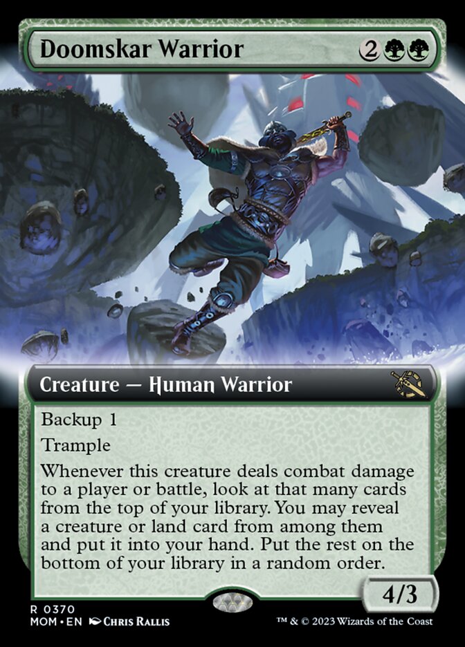 Doomskar Warrior - Extended Art - Foil